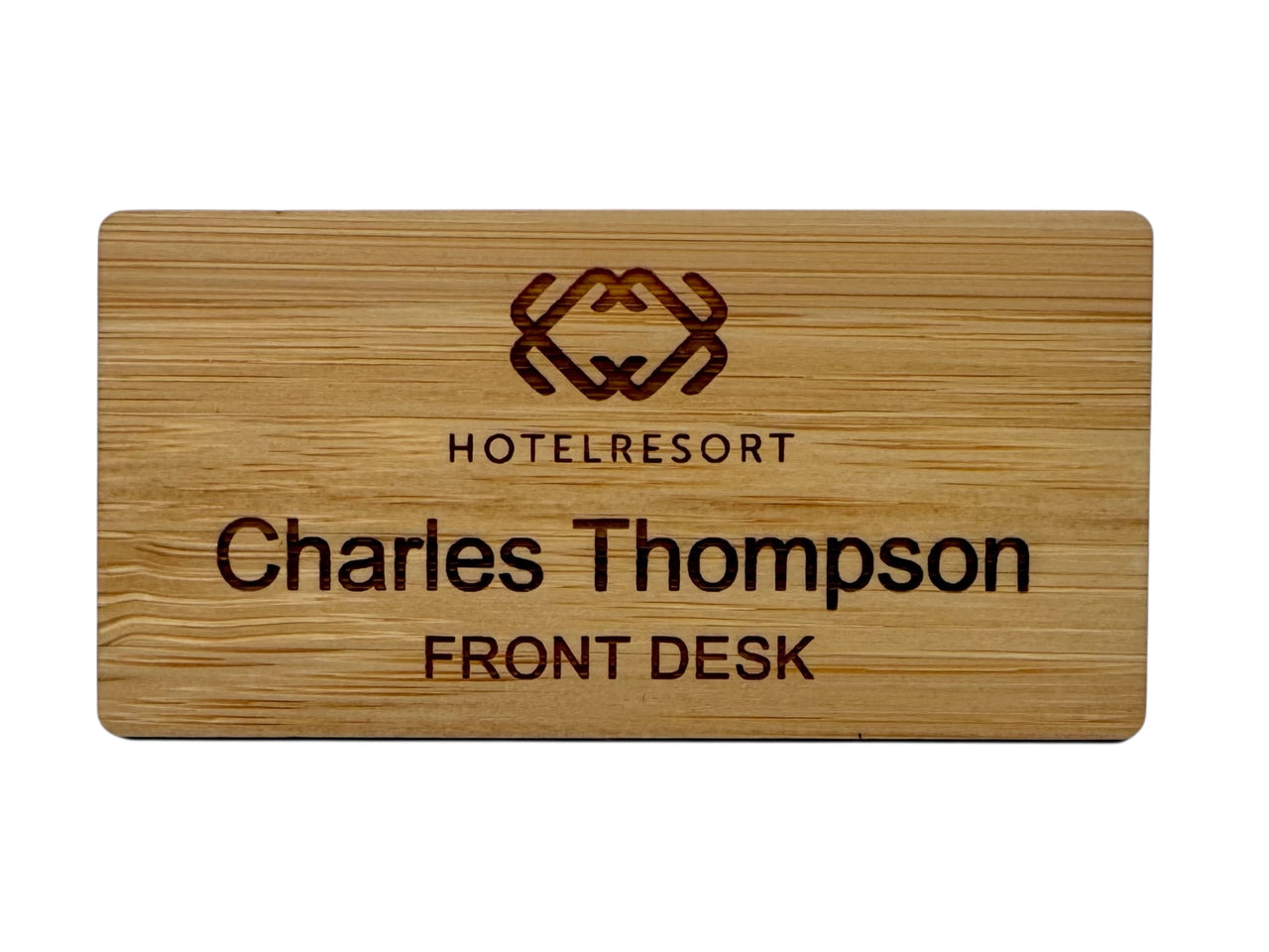 Bamboo 1.5" x 3" Name Tag