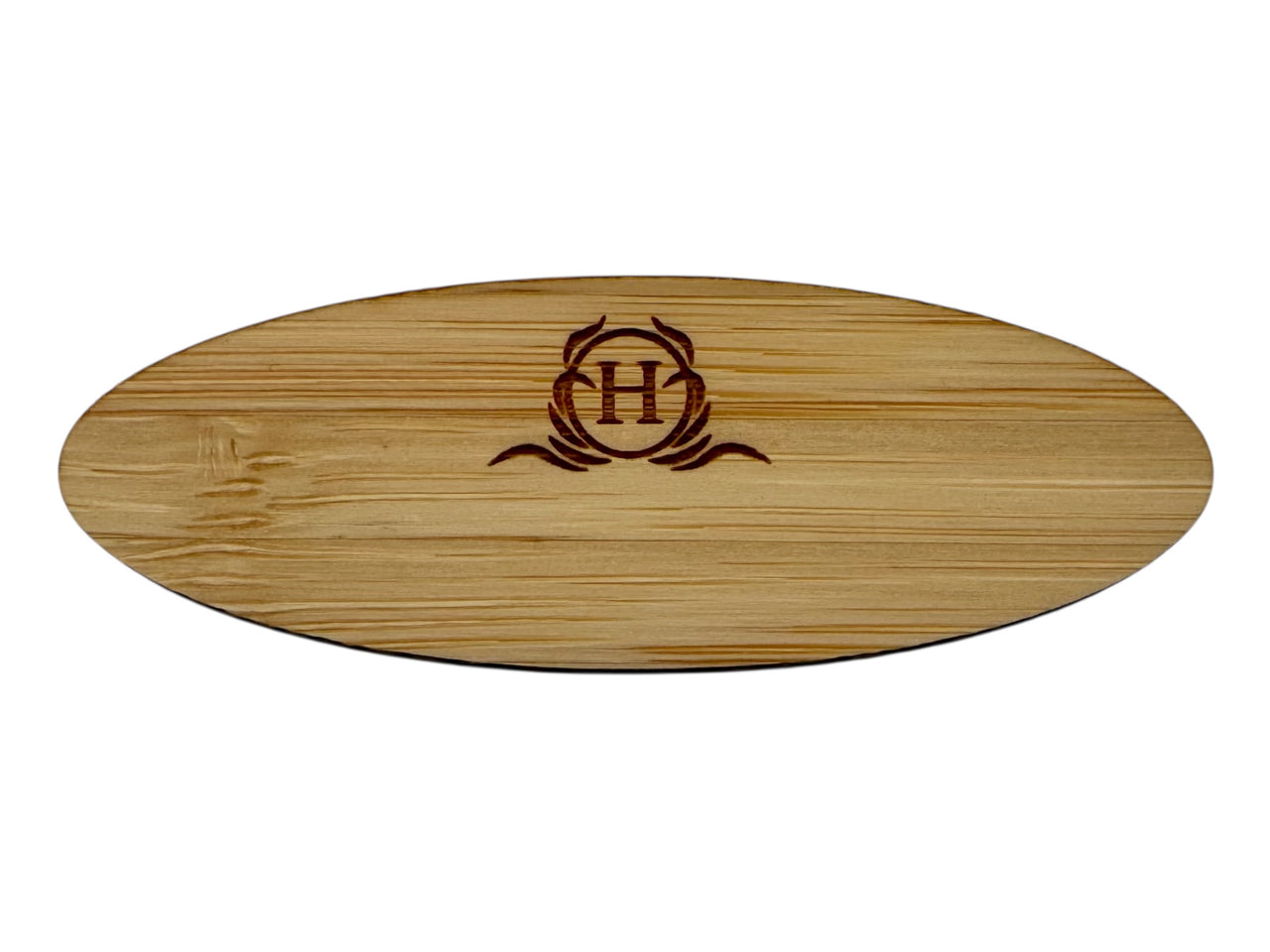 Bamboo Oblong Oval 2.75"x1" Name Tag