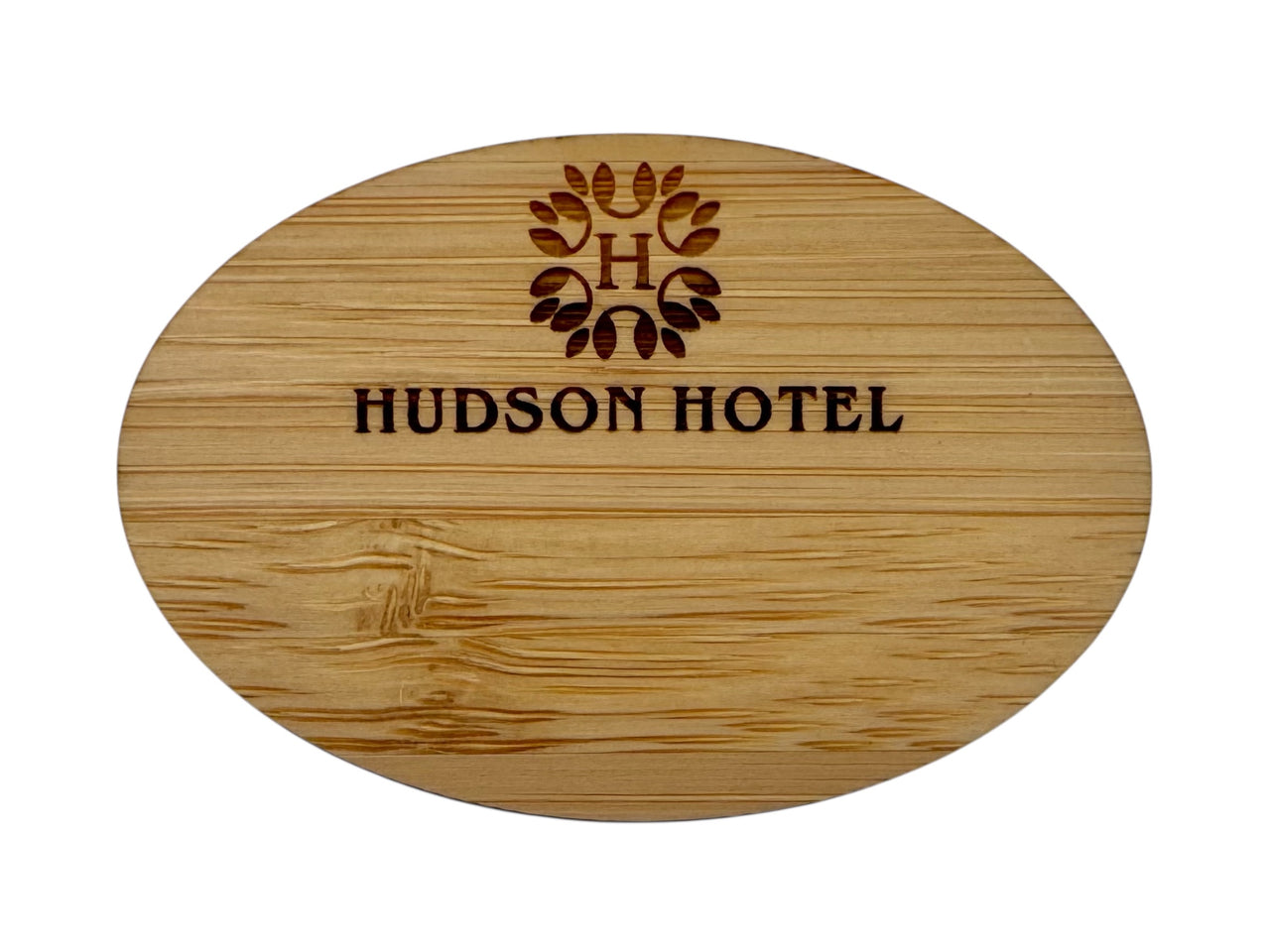 Bamboo Oval 2.5"x1.5" Name Tag