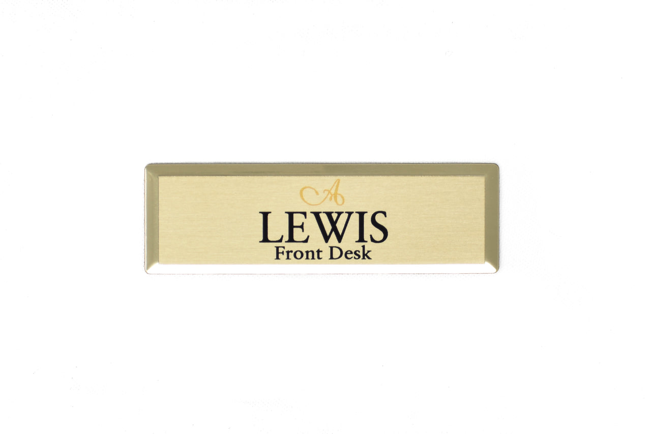 Gold Beveled Name Tag