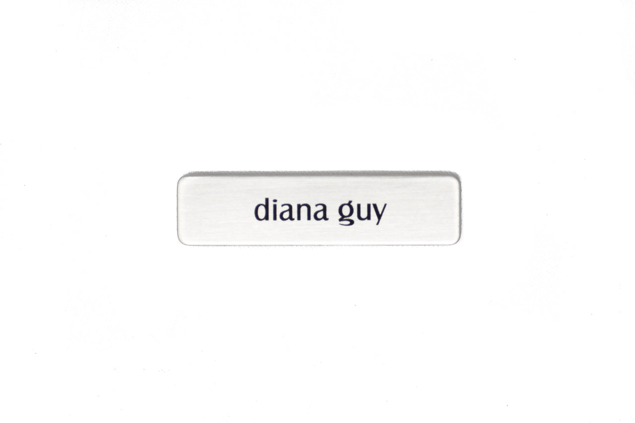 Silver Nickel Name Tag 5/8" X 2 1/2"