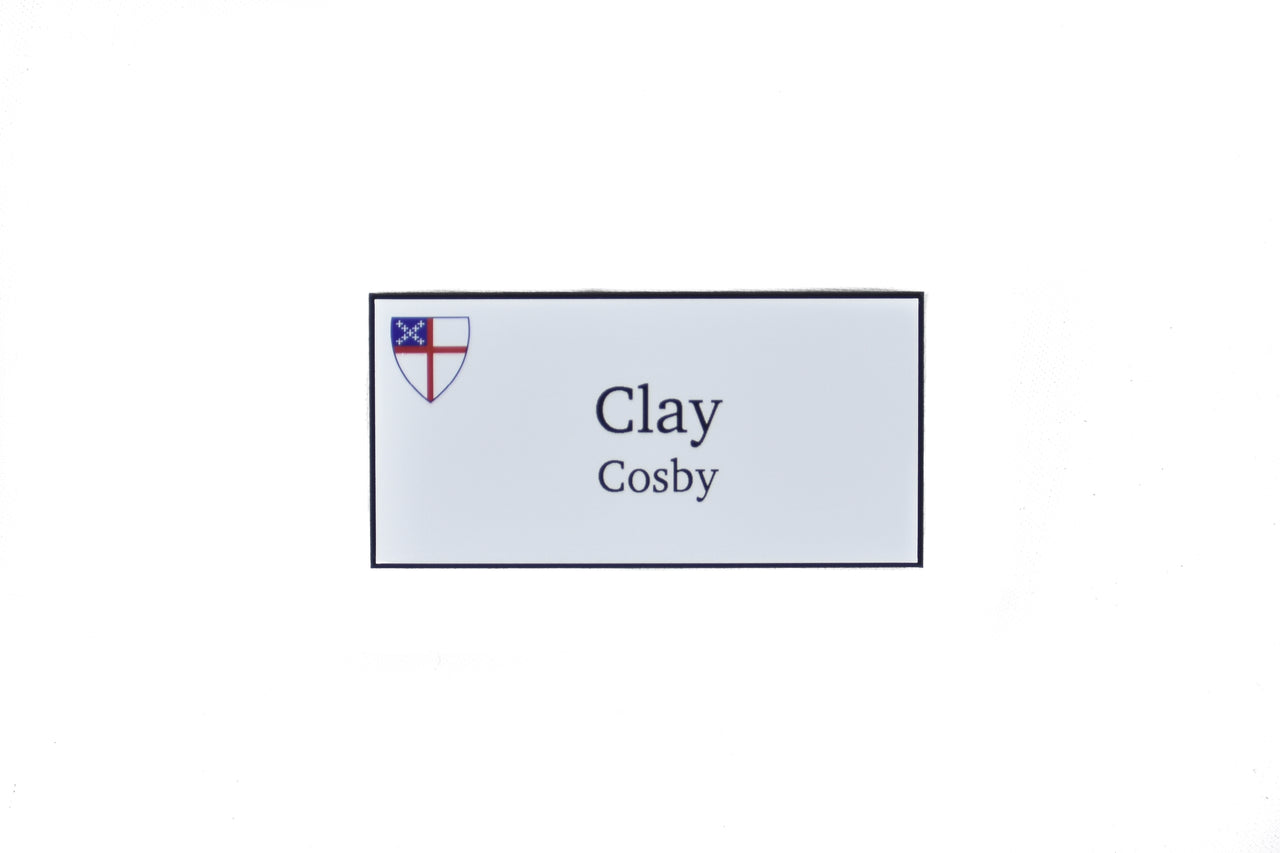 Instabadge White/Black Plastic Name Tags