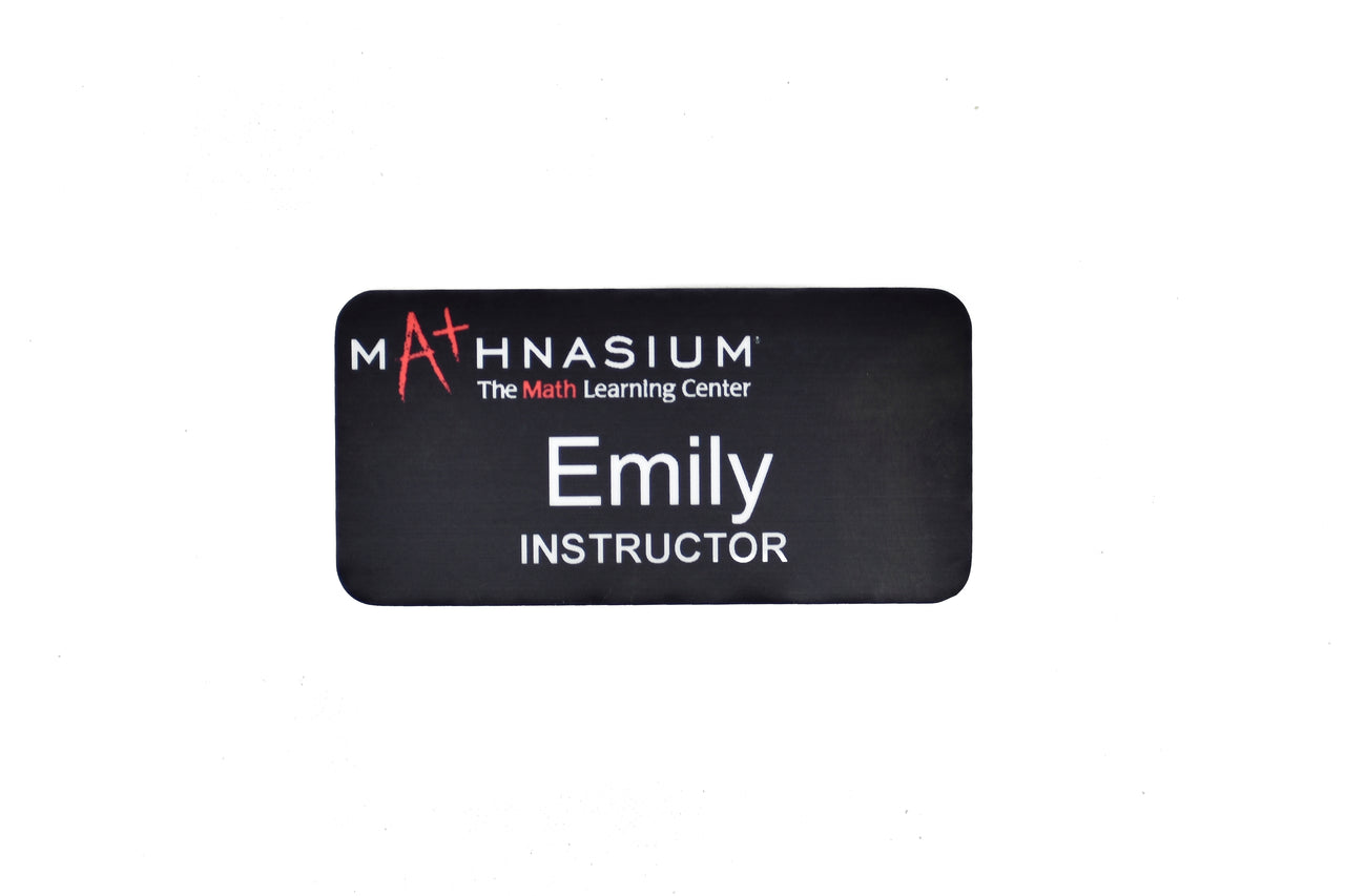 Mathnasium Unisub Plastic Name Tag with Magnet Backing