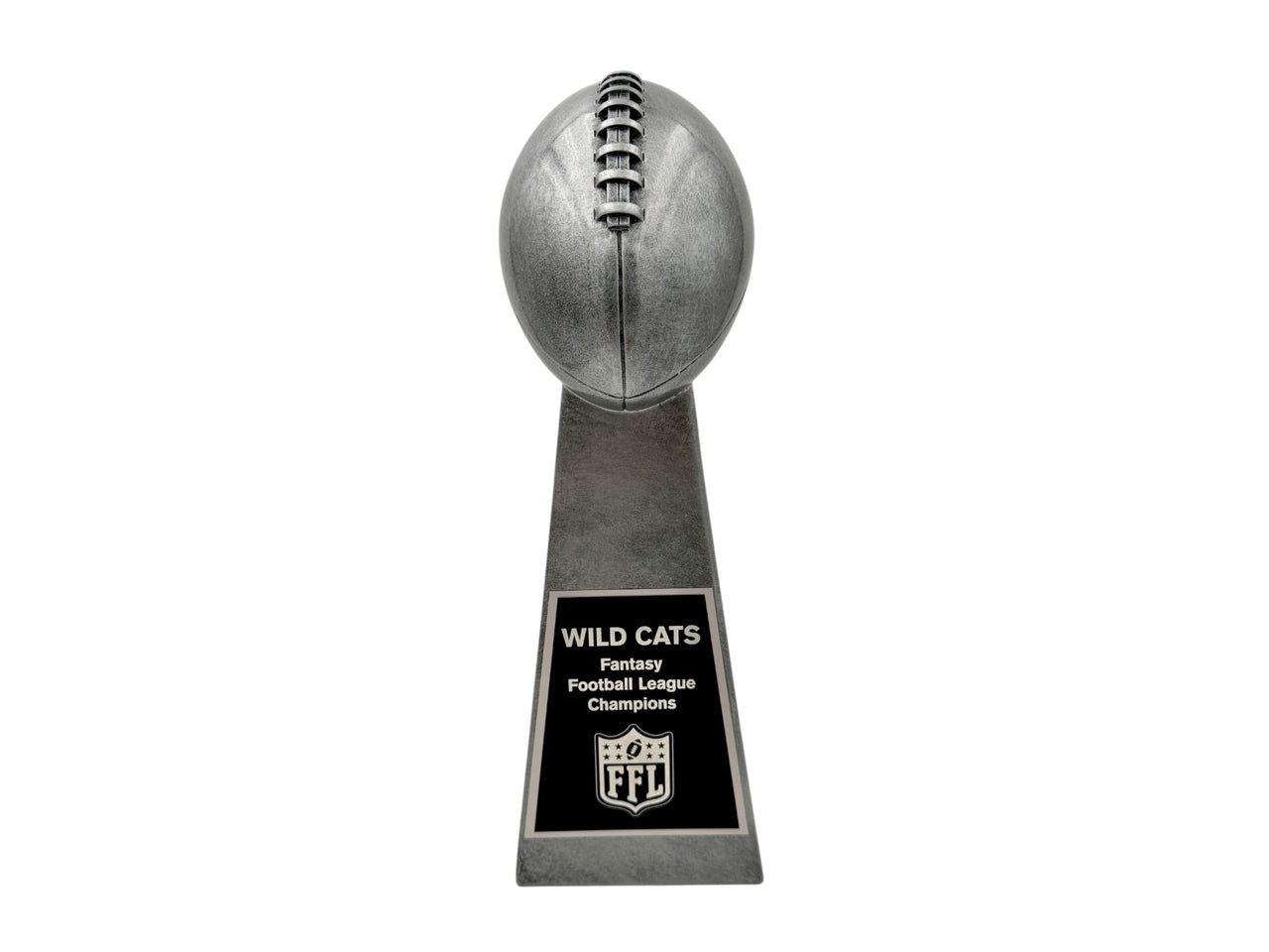 Silver Lombardi Replica Super Bowl Trophy 15" with plate