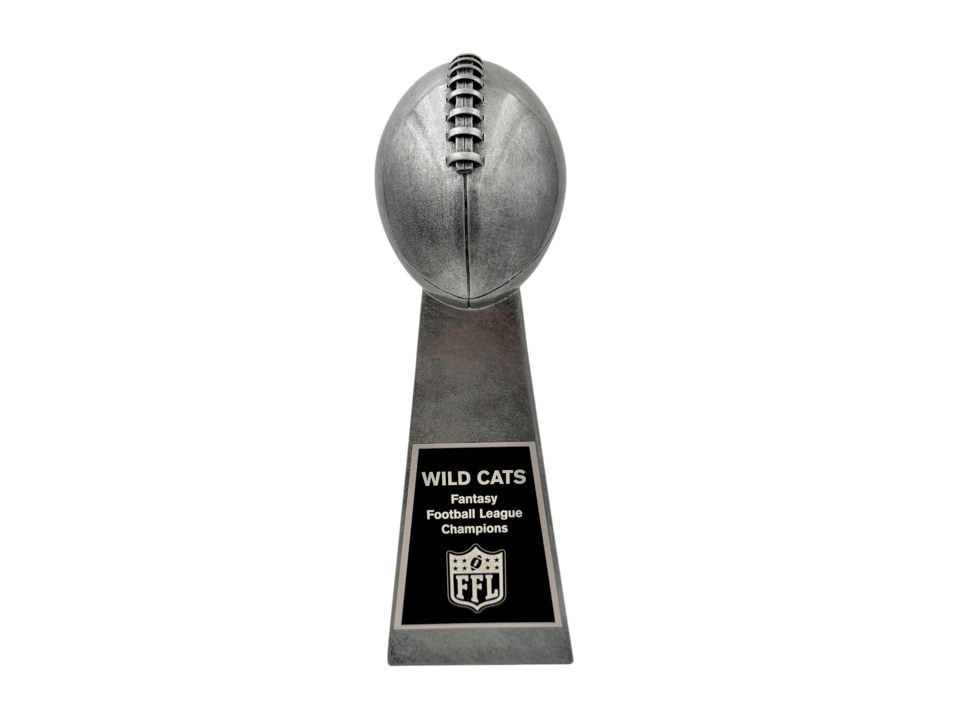 Silver Lombardi Replica Super Bowl Trophy 15" with plate