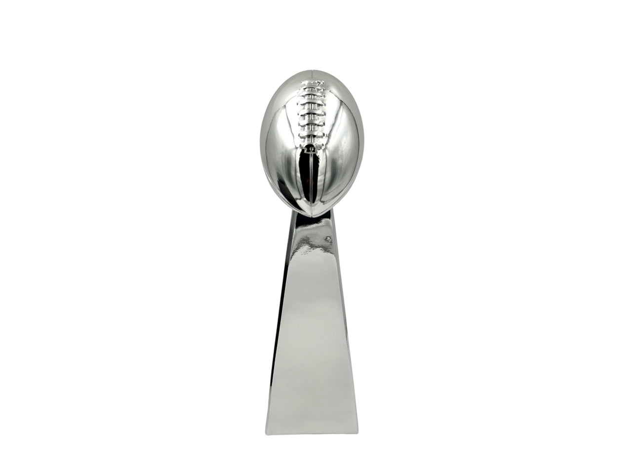 Football Tower Trophy Chrome or Gold 15"