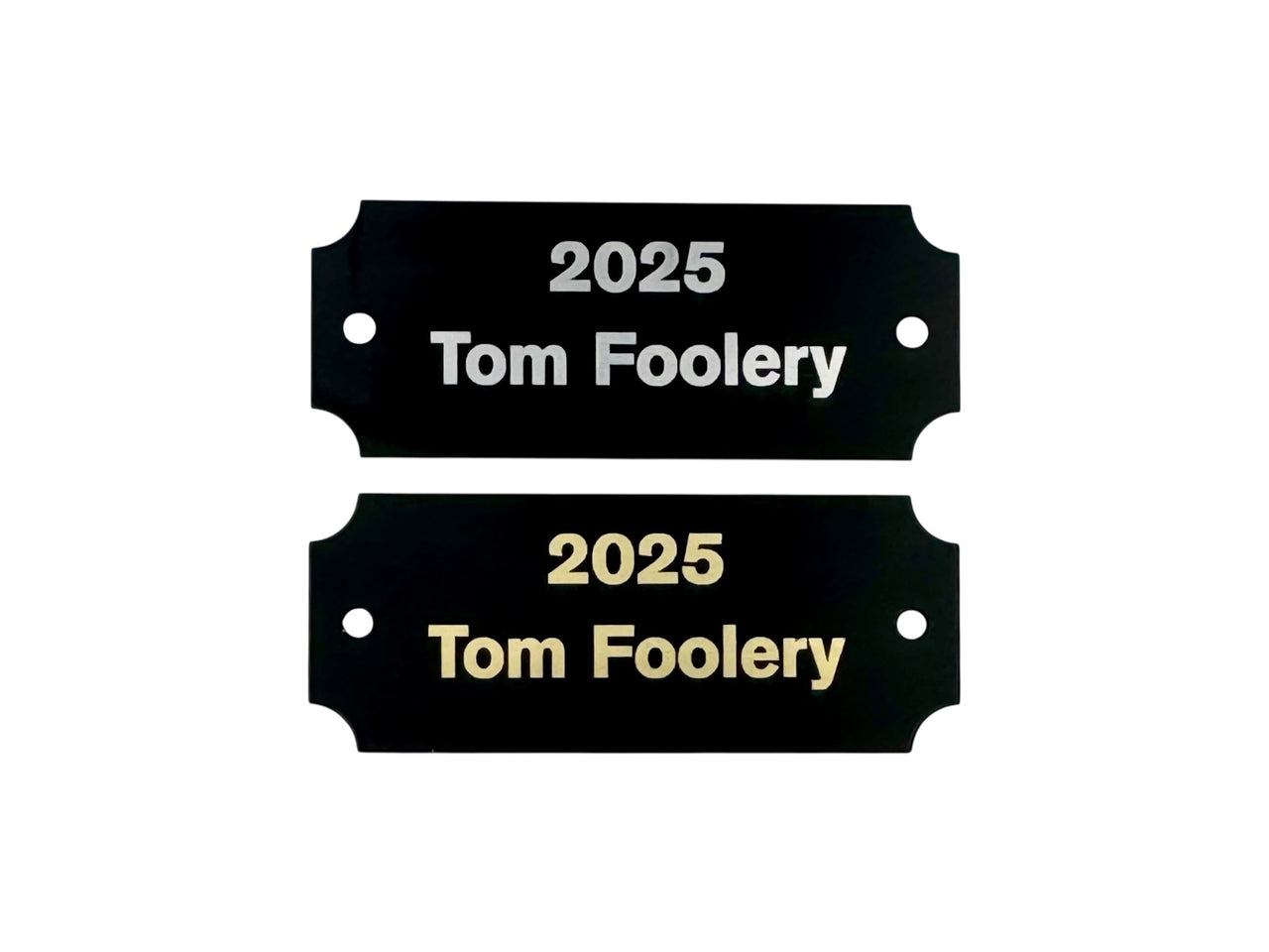 Black Perpetual Plates 2.5" x 1"