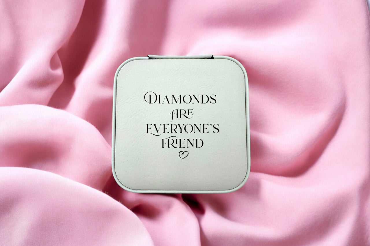 Personalized Leatherette Travel Jewelry Box