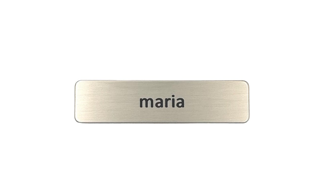 Renaissance Silver Nickel Name Tag