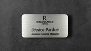 Renaissance Hotel Name Tag Satin Silver 1 1 /2" x 3"