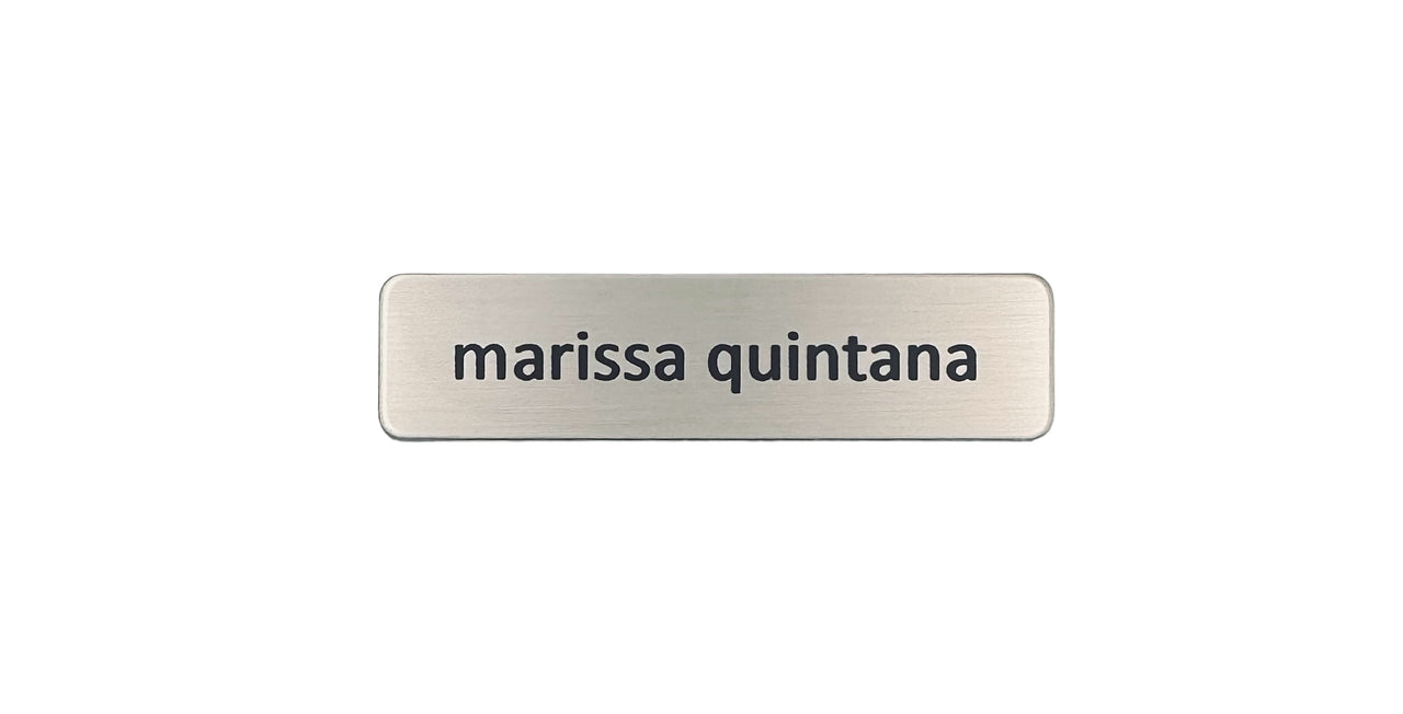 Renaissance Silver Nickel Name Tag