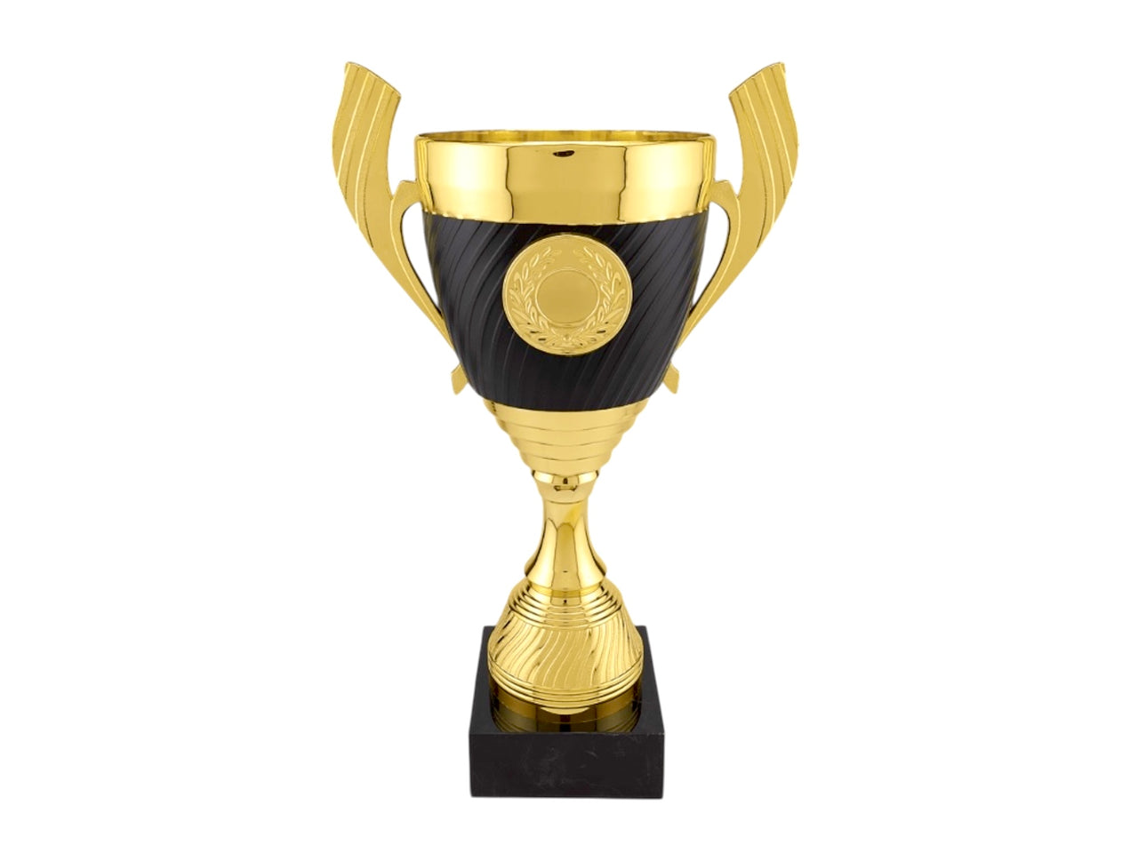 Trophy Cup Silver or Gold Plastic with Marble Base